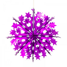 Load image into Gallery viewer, Retro Foil Snowflake Decoration