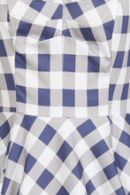 Load image into Gallery viewer, Sadie Blue Check Swing Dress