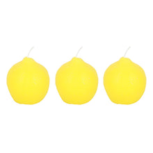 Load image into Gallery viewer, Set Of 3 Lemon Shaped Candles