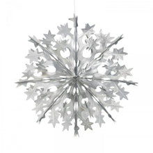 Load image into Gallery viewer, Retro Foil Snowflake Decoration