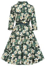 Load image into Gallery viewer, Skye Green Floral Swing Dress
