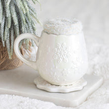 Load image into Gallery viewer, Snowflake Mug Coaster & Socks Set