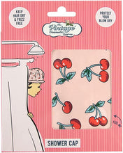 Load image into Gallery viewer, Vintage Cosmetic Co Cherry Shower Cap
