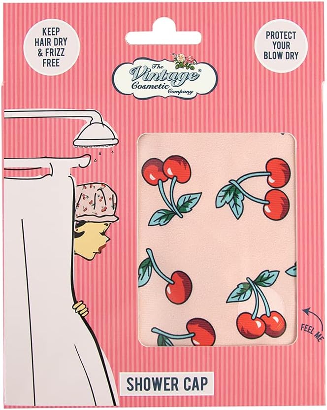 Vintage Cosmetic Co Cherry Shower Cap