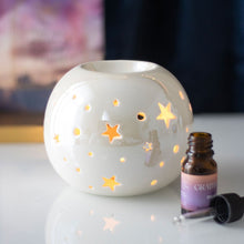 Load image into Gallery viewer, White Iridescent Star Oil & Wax Melt Burner