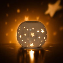 Load image into Gallery viewer, White Iridescent Star Oil & Wax Melt Burner