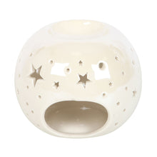 Load image into Gallery viewer, White Iridescent Star Oil & Wax Melt Burner