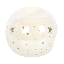 Load image into Gallery viewer, White Iridescent Star Oil & Wax Melt Burner