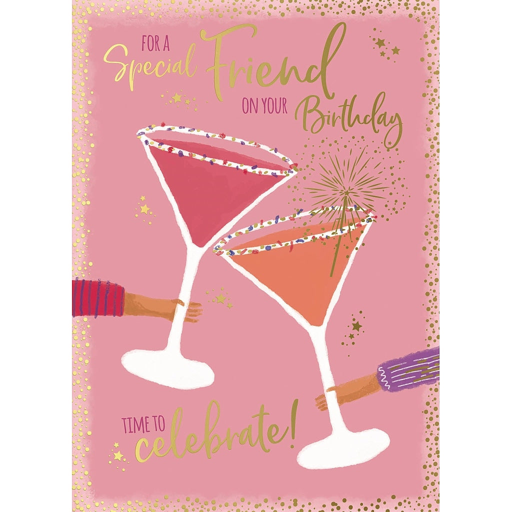 Wishing Well Friend Cocktails Birthday Card