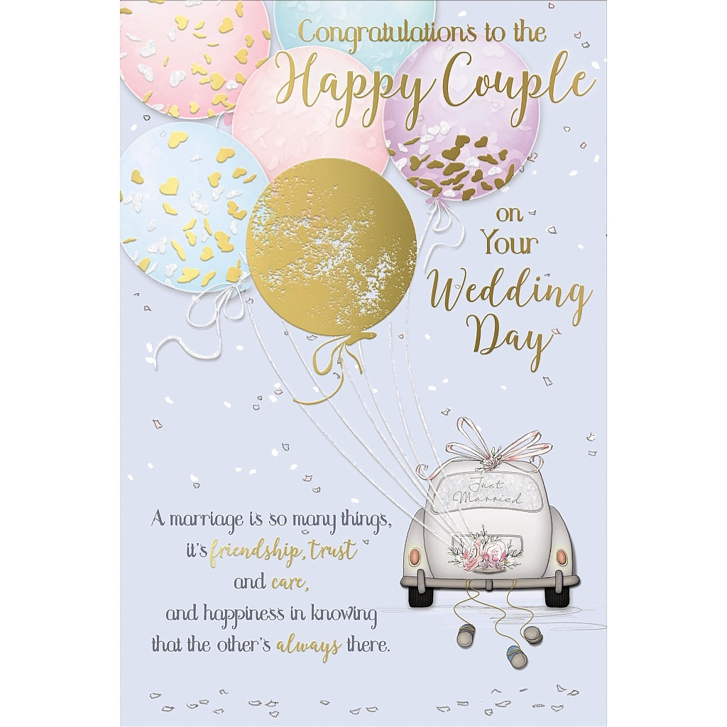 Wishing Well Happy Couple Wedding Card