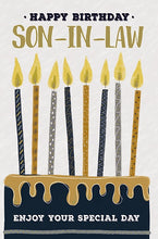 Load image into Gallery viewer, Wishing Well Son In Law Candles Birthday Card
