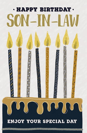 Wishing Well Son In Law Candles Birthday Card