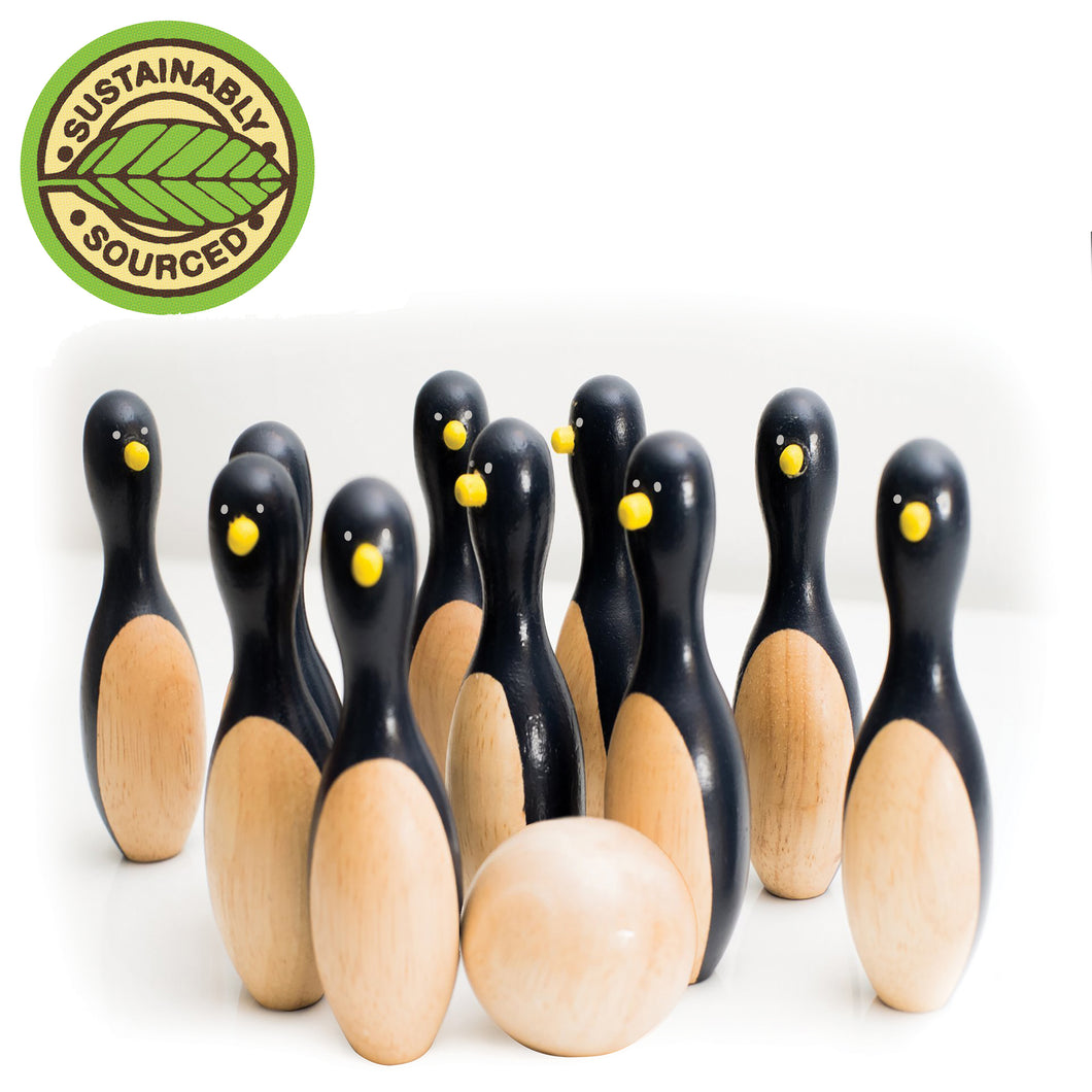 Ten Penguin Bowling In A Bag Game