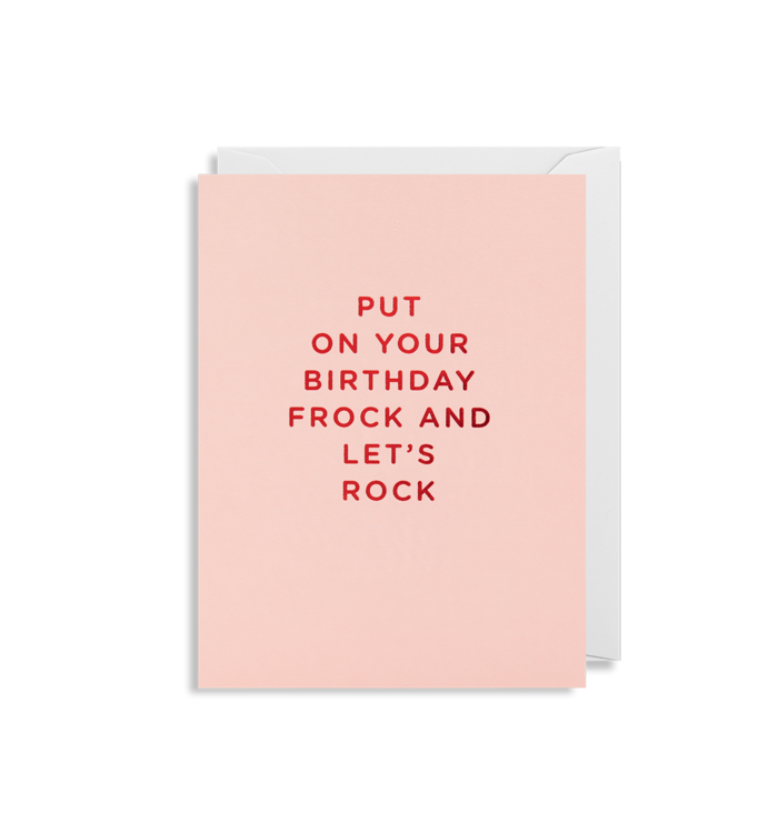 Mini Card Birthday Frock Let's Rock