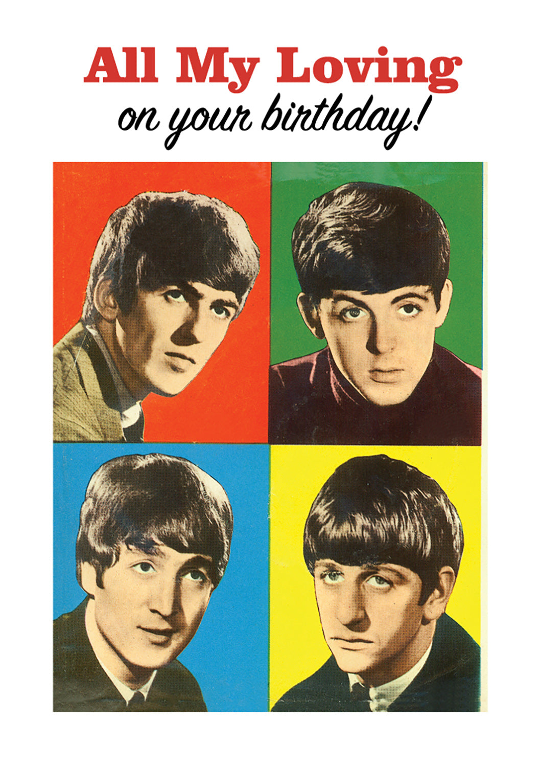 Beatles All My Loving Birthday Card