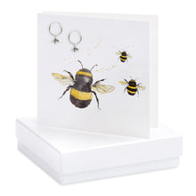 Load image into Gallery viewer, C&amp;C Earrings &amp; Card Box Bee Hoops
