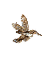 Load image into Gallery viewer, Blue Crystal Hummingbird Brooch

