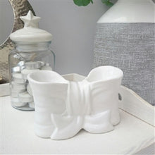 Load image into Gallery viewer, Ceramic Bow Wax Melt Warmer White
