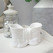 Load image into Gallery viewer, Ceramic Bow Wax Melt Warmer White