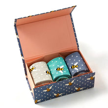 Load image into Gallery viewer, Bamboo Socks Trio Box Bumble Bees