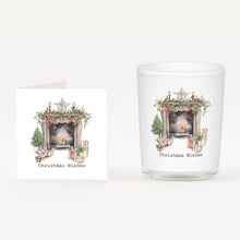 Load image into Gallery viewer, C&C Christmas Candle & Card Fireplace