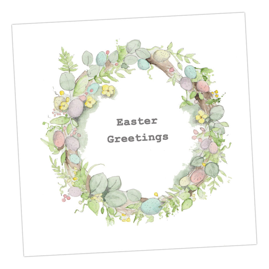 C&C Easter Greetings Wreath Card