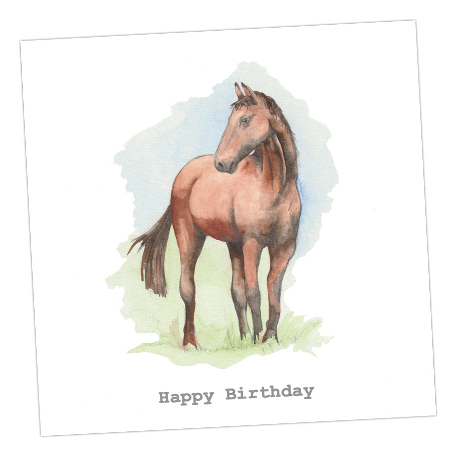 C&C Happy Birthday Horse Card