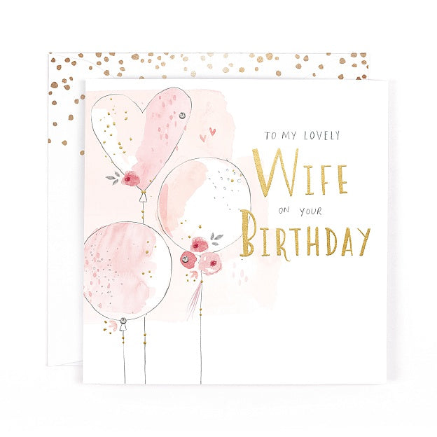 Champagne Wife Birthday Card