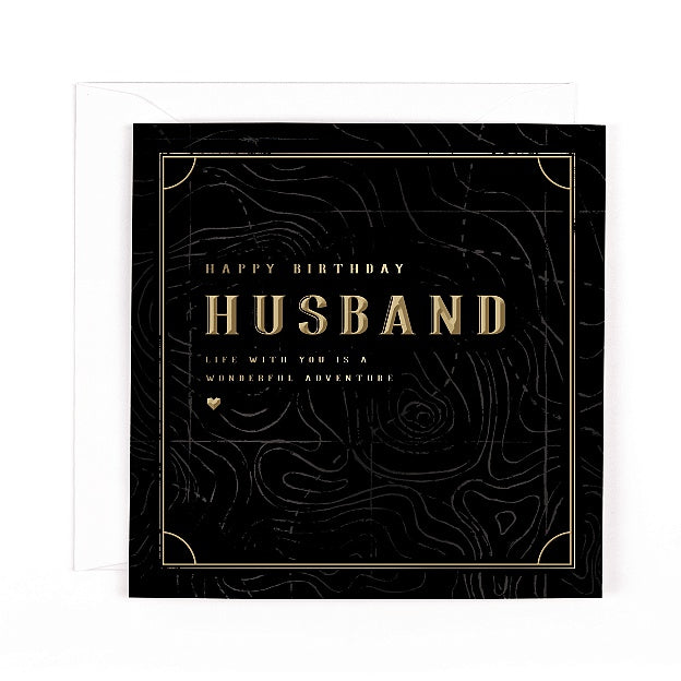 Charcoal Husband Adventure Birthday Card