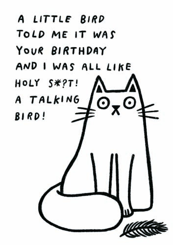 Cuckoo Talking Bird Birthday Card