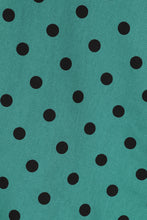 Load image into Gallery viewer, Finley Green Polka Dot Swing Dress