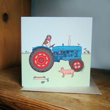 Load image into Gallery viewer, Country Range Blue Fordson Major Tractor Card
