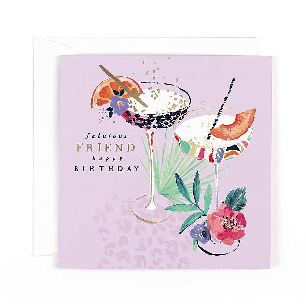 Frida Fabulous Friend Birthday Cocktails Card