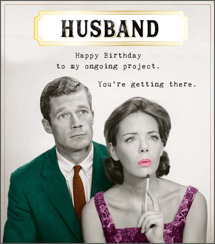 Funny Works Happy Birthday Husband Card