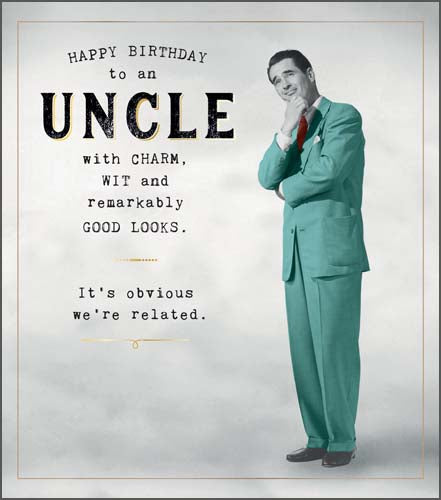 Funny Works Happy Birthday Uncle Card