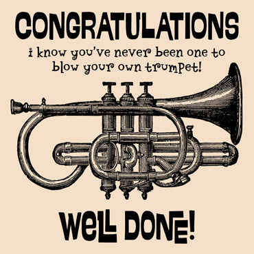 Genuine Classic Congratulations Trumpet Card