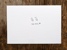 Load image into Gallery viewer, Sea Glass New Baby Blue Toes Card
