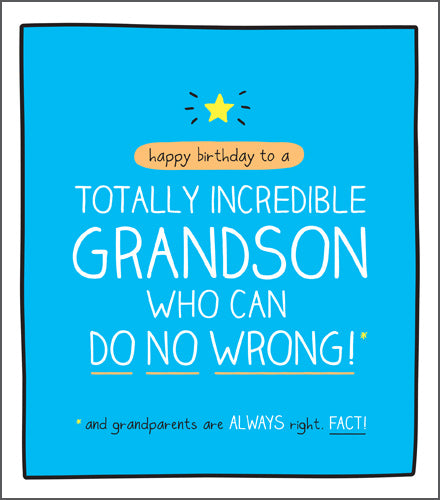 Happy Jackson Incredible Grandson Card