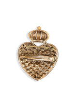 Load image into Gallery viewer, Heart and Crown Crystal Brooch

