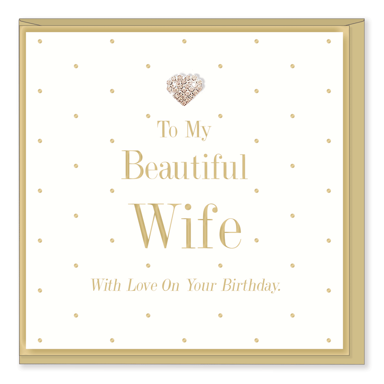 Hearts Designs Birthday Beautiful Wife Card