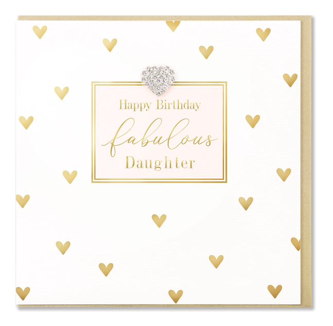 Hearts Designs Birthday Fabulous Daughter Card