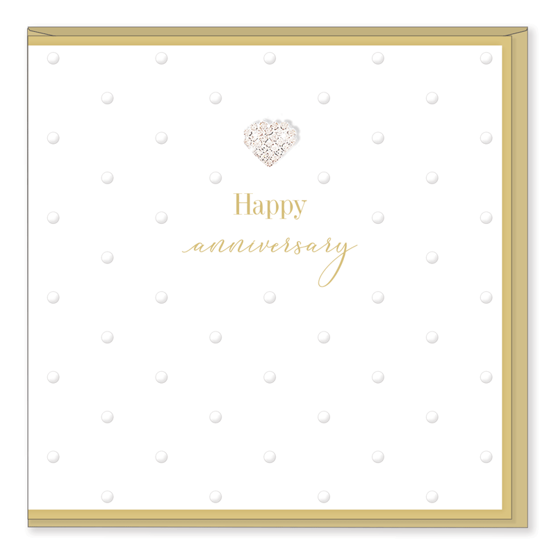 Hearts Designs Happy Anniversary Card
