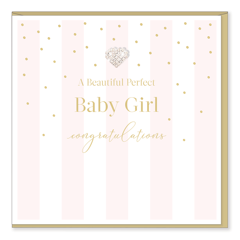 Hearts Designs Perfect Baby Girl Card
