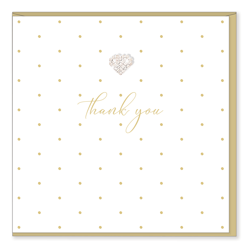Hearts Designs Thank You Card