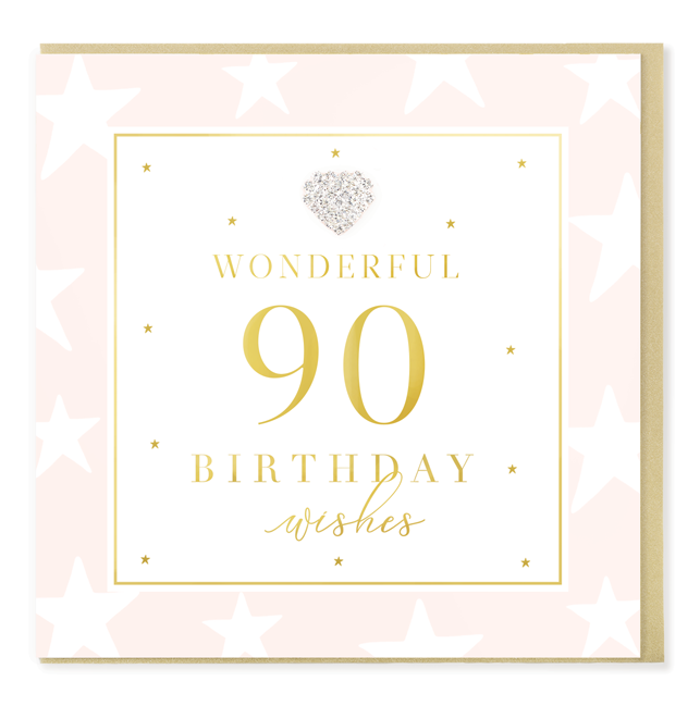 Hearts Designs 90 Wonderful Birthday Card