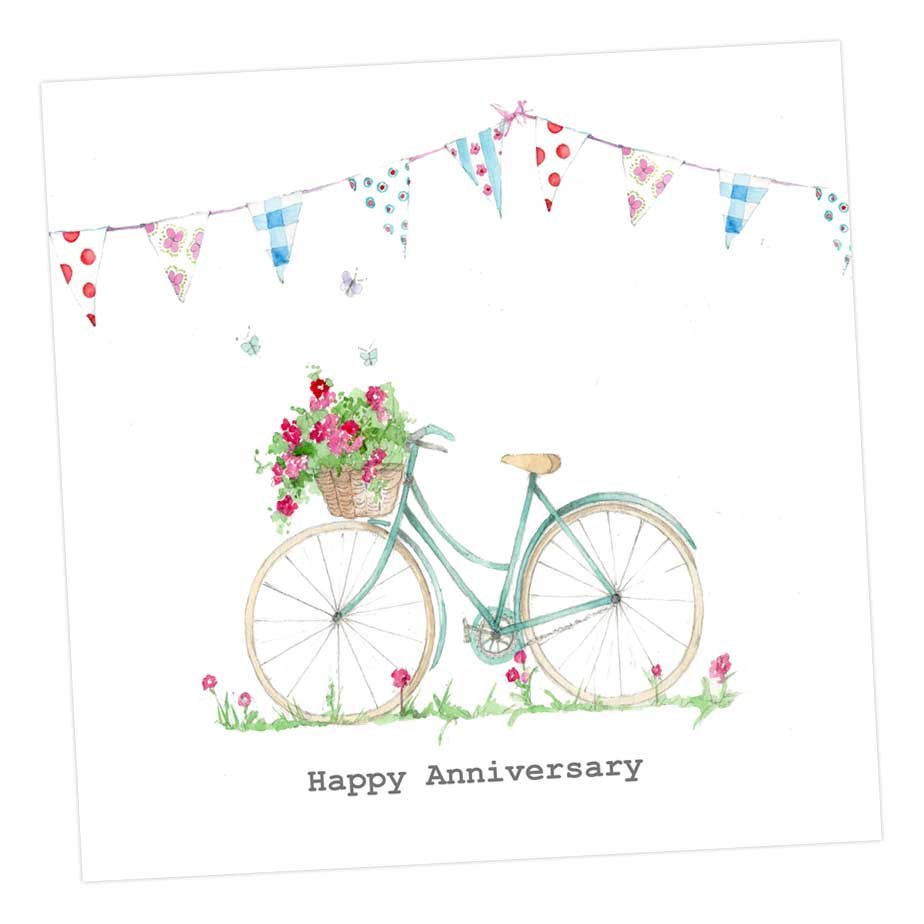 C&C Happy Anniversary Bike & Bunting Large Card
