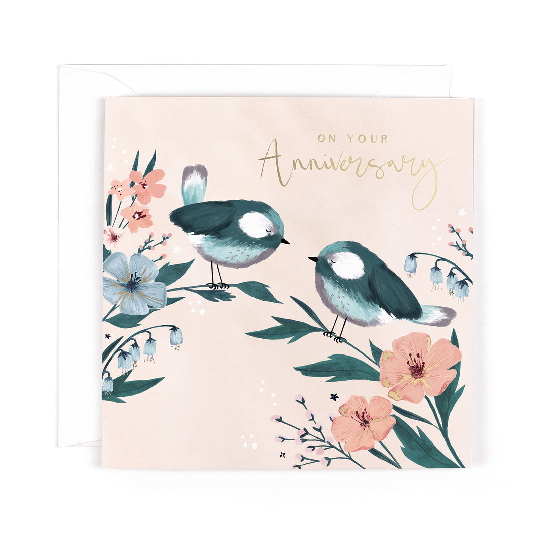 Madeleine On Your Anniversary Birds Card