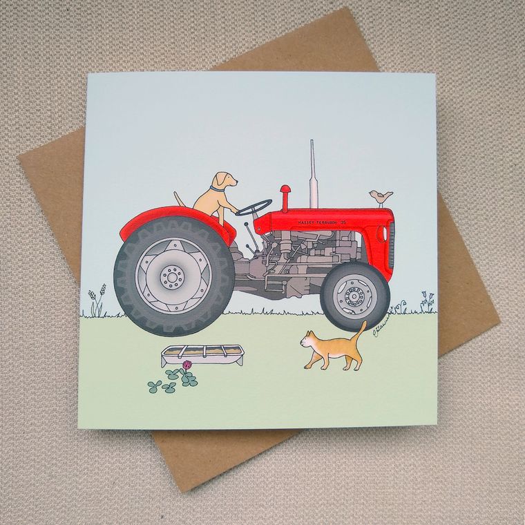 Country Range Red Massey Ferguson Tractor Card
