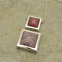 Load image into Gallery viewer, Miss Milly Pink &amp; Grey Squares Necklace
