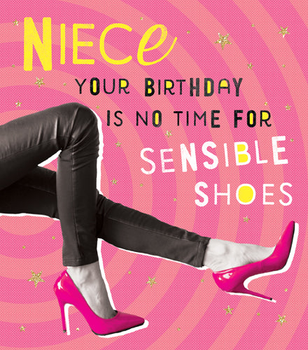 Nutty Neon Niece Retro Birthday Card